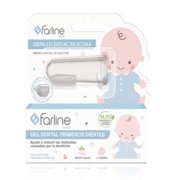 Farline Bebe Cepillo Dedal Silicona + Gel Dental 50ml