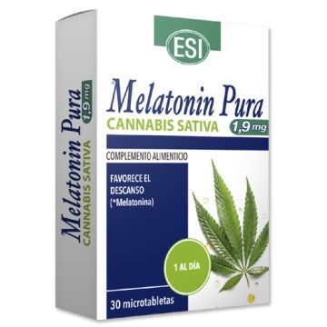ESI Melatonin Pure Cannabis Sativa 1,9mg 30 Microtabletas
