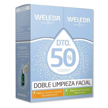Weleda Limpieza Facial Aceite Limpiador 150ml+Gel Limpiador 150ml