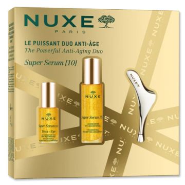 Nuxe Super Serum 10 Concentrado 30ml + Serum Ojos + Masajeador